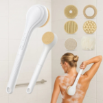 جهاز الاستحمام الكهربائي 6 في 1 ، يتميز بدوران سريع ، يشمل فرشاة تنظيف، فرشاة تدليك، حجر القدم، إسفنجة، وفرشاة ناعمة - الصورة 2